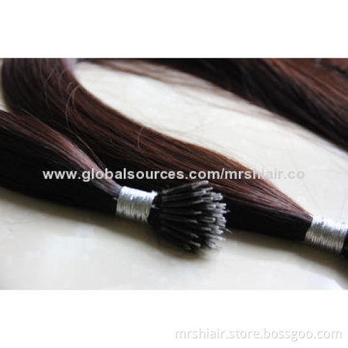 20" Dark Brown Straight Nano Ring Hair